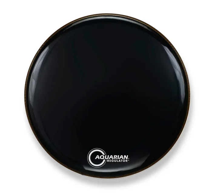 Aquarian RF24BK Regulator N-Hole Black Drumhead