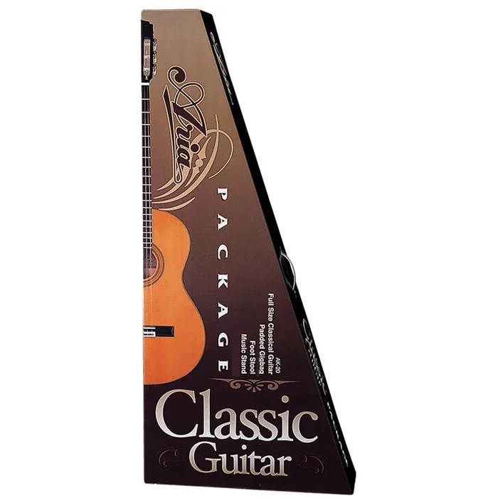 Aria AKN-15 Classical Guitar Starter Package with Tuner, Foot Stool, Music Stand, Gig Bag