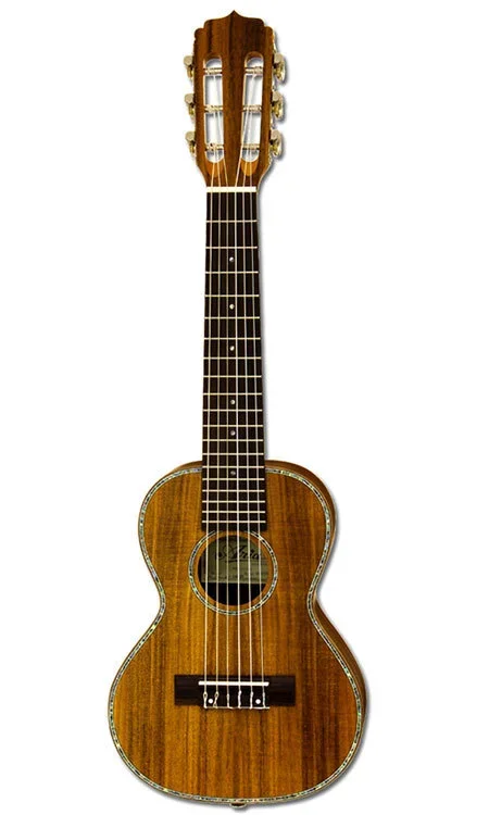 Aria G-Uke ATU180/6K 6-String Guitalele in Natural Koa Semi-Gloss Finish with Carry Bag