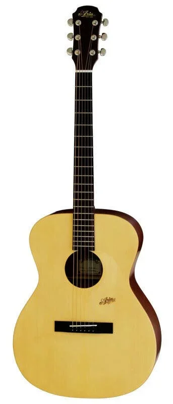 Aria MF200 Mayfair Series Folk Body Acoustic Guitar – Matt Natural Finish