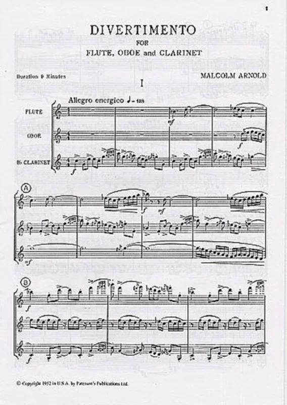 Arnold Divertimento Score
