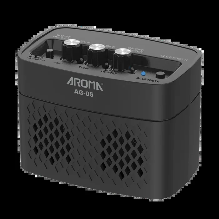 Aroma AG05BK Portable 5W Rechargeable Electric Guitar Amplifier – Black