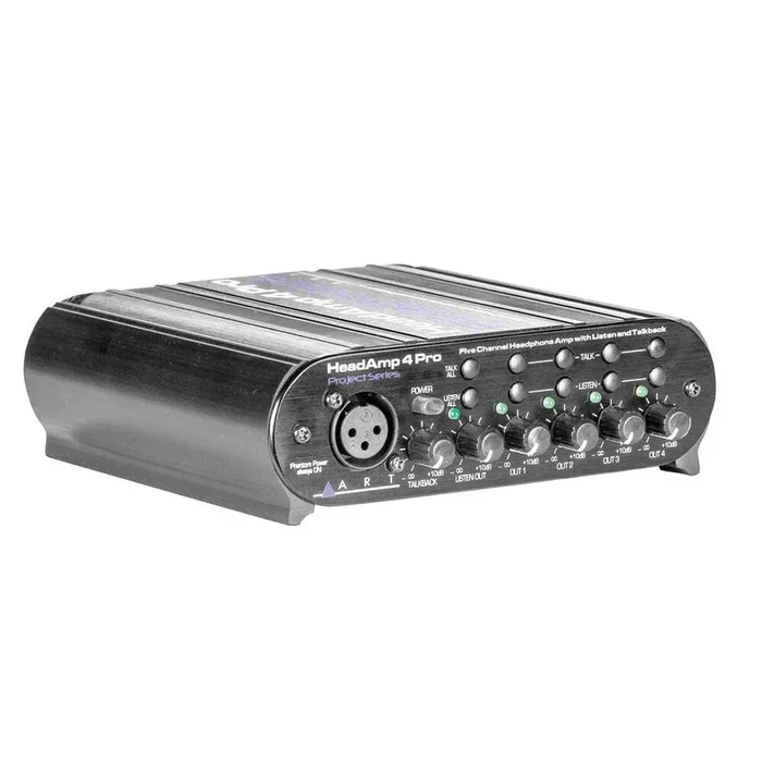 ART HeadAMP 4 Pro – Five Channel Headphone Amplifier w/ Talkback