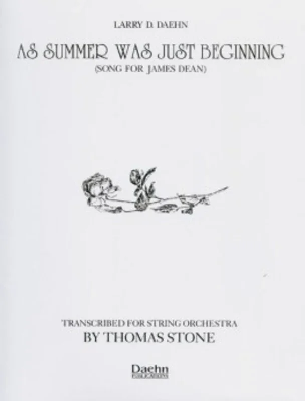 As Summer Was Just Beginning So3 Score/Parts Book
