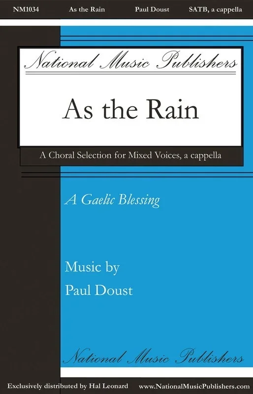 As The Rain SATB A Cappella (Octavo)