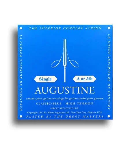 Augustine Classic Blue High Tension (A-5th) Single Classical Guitar String
