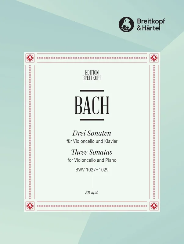 Bach: 3 Gamba Sonatas, BWV 1027-1029 (arr. for cello & piano)