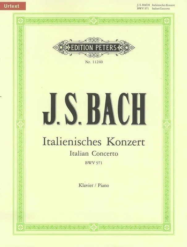 Bach – Italian Concerto Bwv 971 Urtext (Softcover Book)