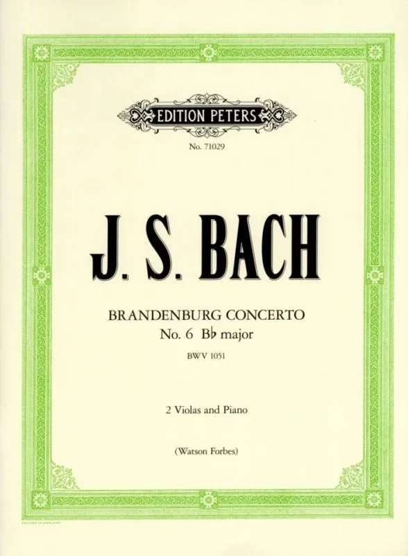 Bach: Brandenburg Concerto No. 6, BWV 1051 (arr. for 2 violas & piano)