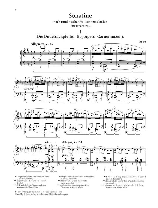 Bartók: Sonatina