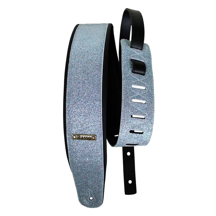 Basso Guitar Strap – Glitter Classic Stage Light Blue Adjustable CLA48