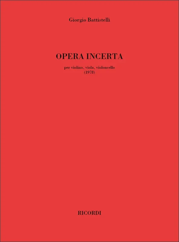 Battistelli: Opera incerta