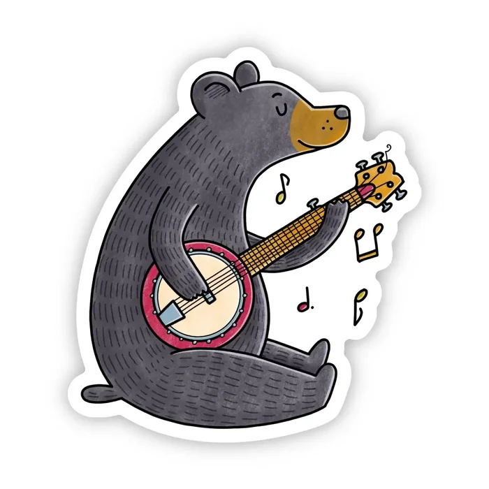 Bear Banjo West Virginia Sticker