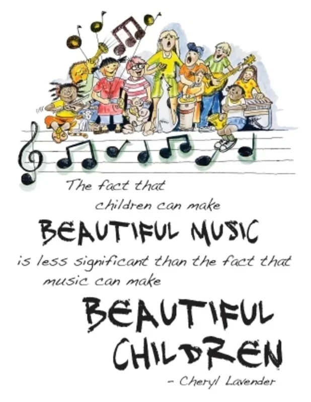 Beautiful Music Beautiful Children Framed Poster