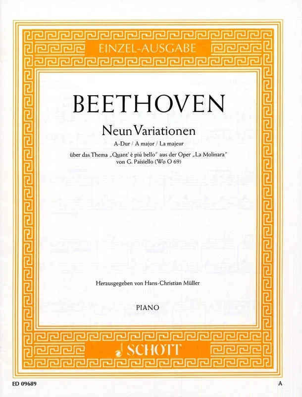 Beethoven: 9 variations on “Quant’è più bello ” from Paisiello’s “La Molinara “, WoO 69