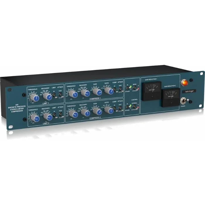 Behringer 369 2-Channel Stereo Compressor & Limiter with Midas Transformers