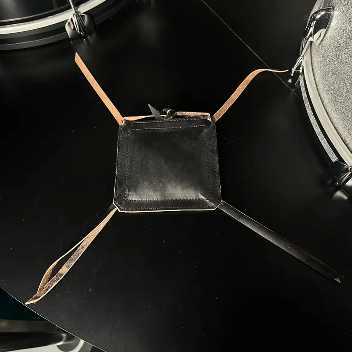 Bentley’s Drum Shop Handmade Leather Snare Bumper in Black Leather