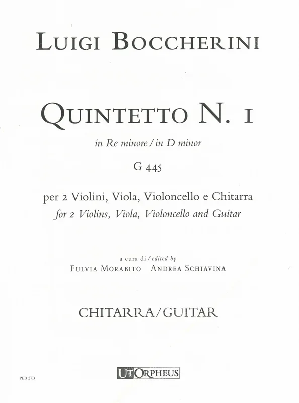 Boccherini: Guitar Quintet No. 1 in D Minor, G 445
