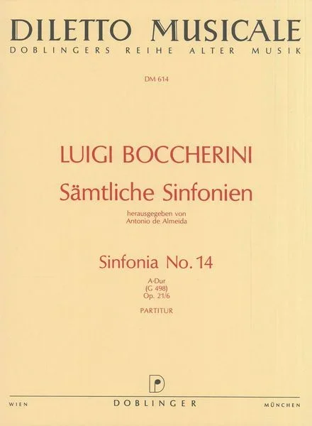 Boccherini: Sinfonia No. 14 in A Major, Op. 21, No. 6 G 498