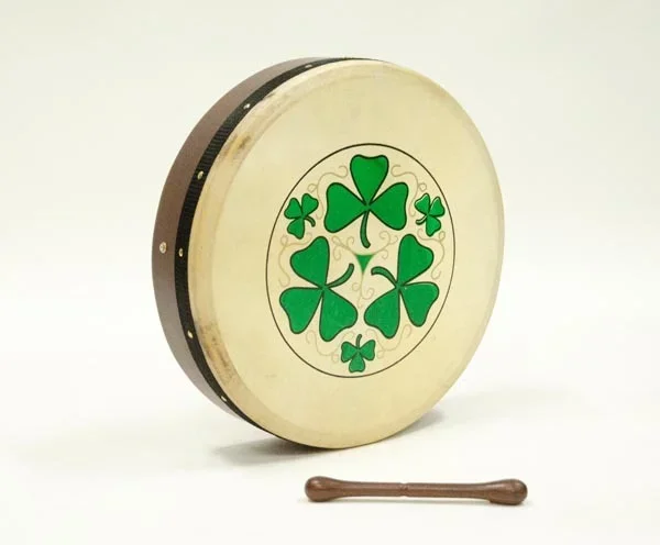 Bodhran-Tunable (40cm) 16in R/W Shamrock