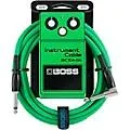 BOSS BIC-10 Straight to Angled Instrument Cable 10 ft. Green
