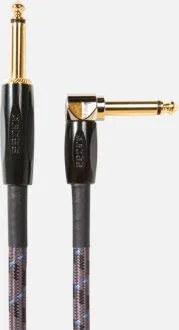 BOSS BIC-10A 10ft Instrument Cable – Angled/Straight 1/4″ Connectors, Studio-Grade, Oxygen-Free Copper Core