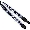 BOSS Monogram Guitar Strap White and Black 2 in.