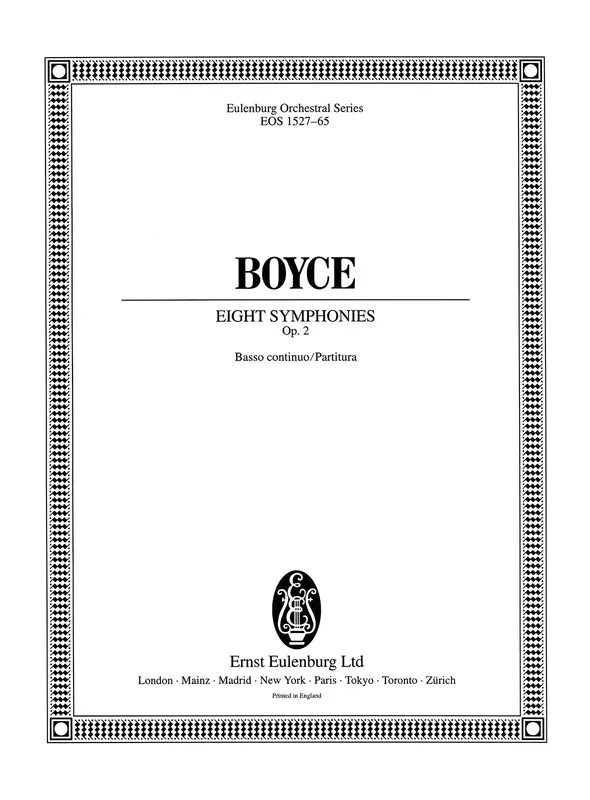 Boyce: 8 Symphonies, Op. 2