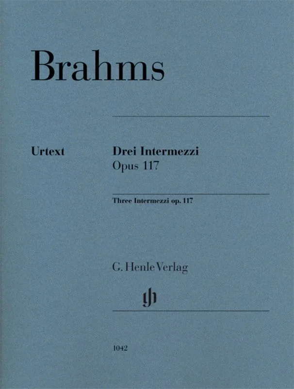 Brahms: 3 Intermezzi Op 117 Piano Solo