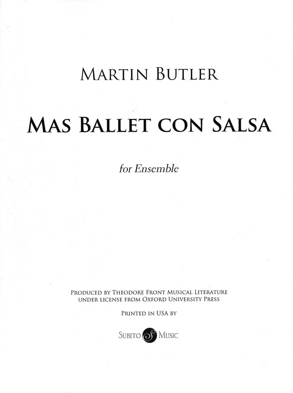 Butler: Mas Ballet Con Salsa