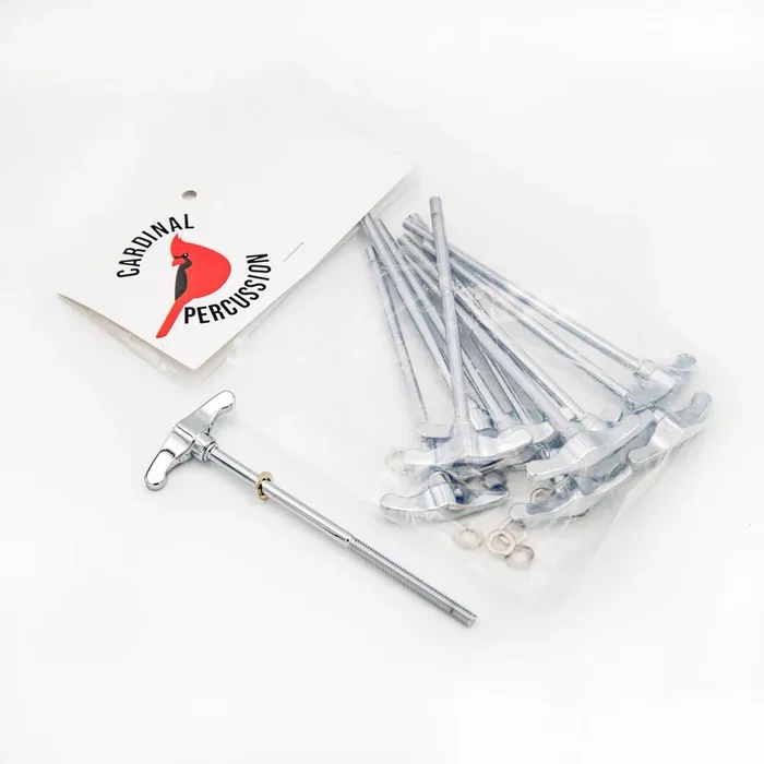 Cardinal Percussion Bass Drum T-Handle Tension Rods (10pc)