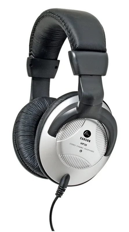 CARSON HP30 Dynamic Stereo Studio Headphones Lead + Adaptor Super Bass
