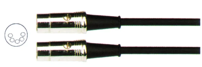 CARSON Rocklines – Midi Lead / Cable 6 Foot Black, Chrome Connectors
