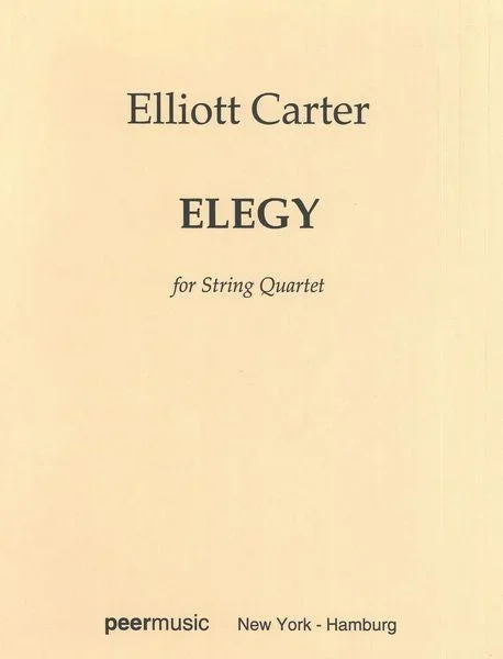 Carter: Elegy for String Quartet