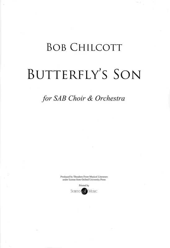 Chilcott: Butterfly’s Son