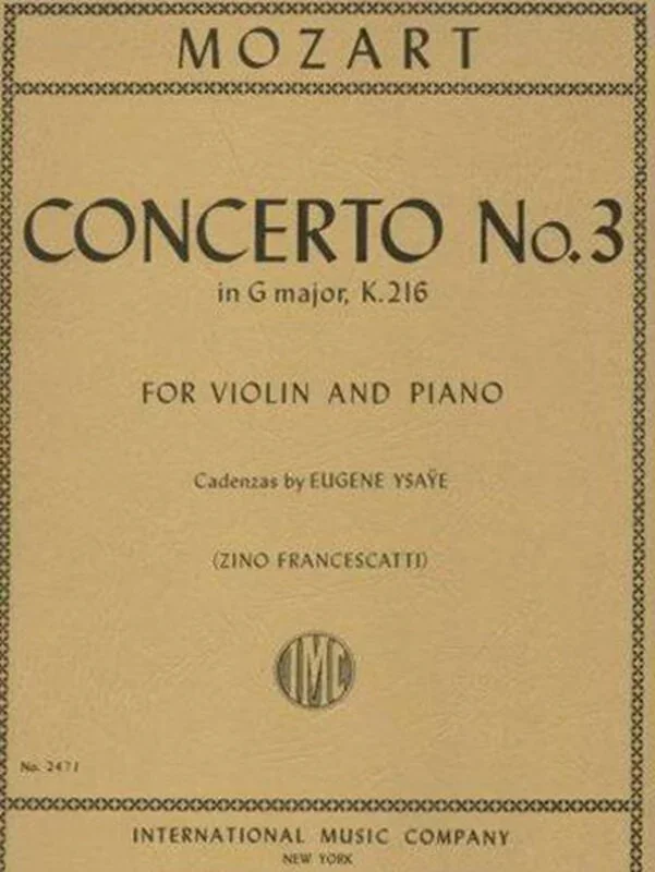 Concerto No 3 G K 216 Ed Francescatti