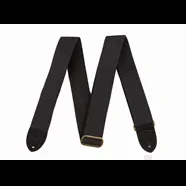 Cotton/Leather Strap, Black, 2″