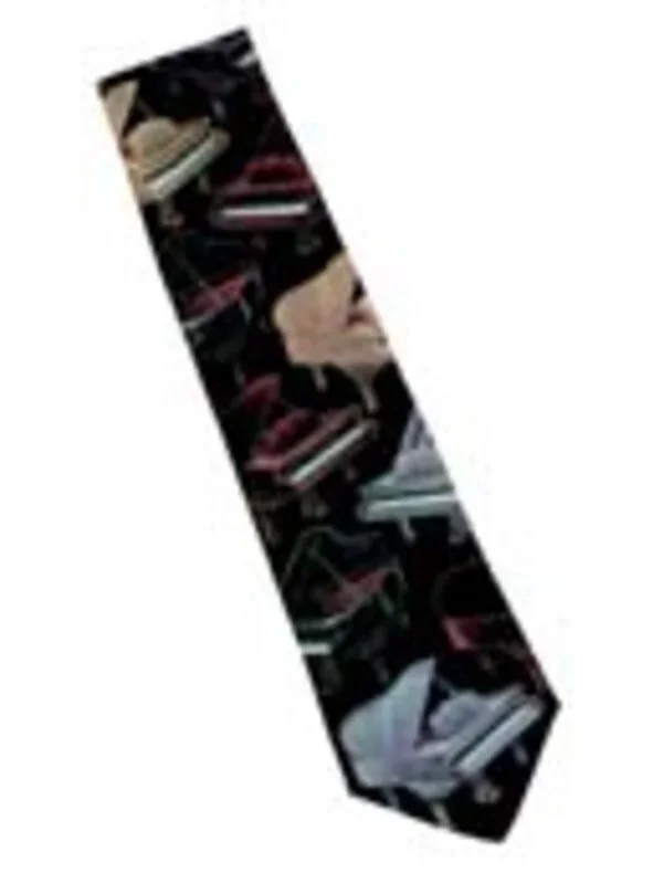 Crazy Tie Polyester Grand Piano