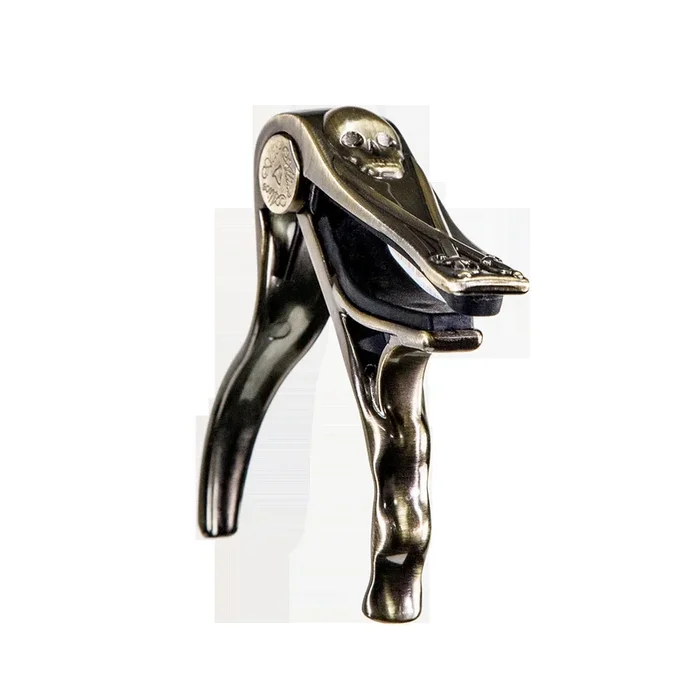 Crossfire Trigger-Style ‘Skull’ Acoustic Guitar Capo (Bronze)
