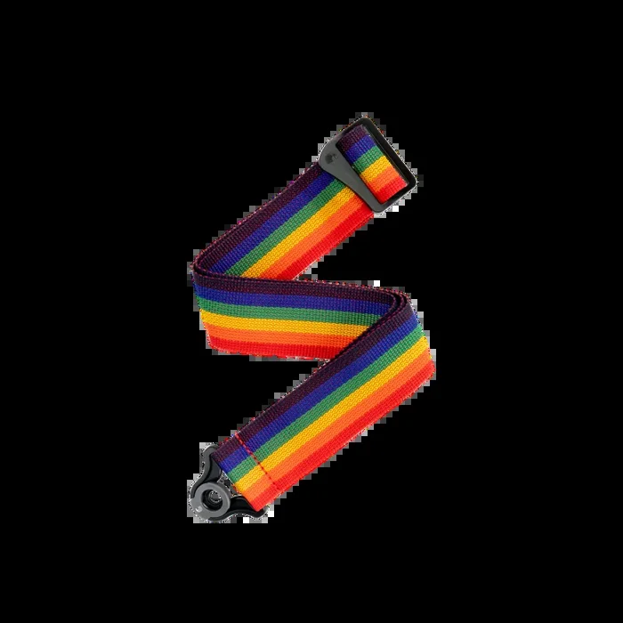 D’Addario Auto Locking Polypro Strap – Rainbow