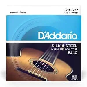 D’Addario EJ40 Silk & Steel Light Gauge Acoustic Guitar Strings