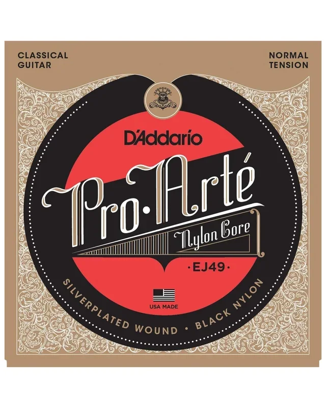 D’Addario EJ49 Black Nylon Normal Tension Classical Guitar Strings
