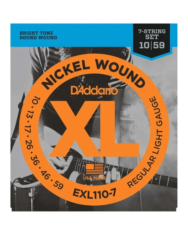 D’Addario EXL110-7 XL Nickel Round Wound Light Gauge 7-String Electric Guitar Strings