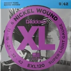 D’Addario EXL120 Nickel Wound Super Light (.009-.042) Electric Guitar Strings