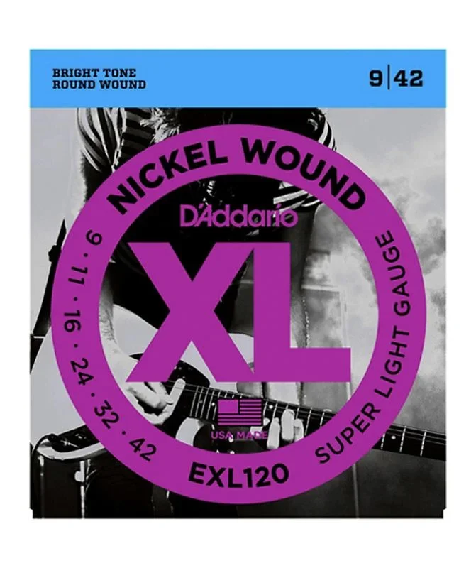 D’Addario EXL120 Nickel Wound Super Light 9-42