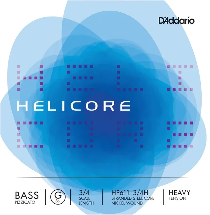 D’Addario Helicore Pizzicato Bass Single G String, 3/4 Scale, Heavy Tension