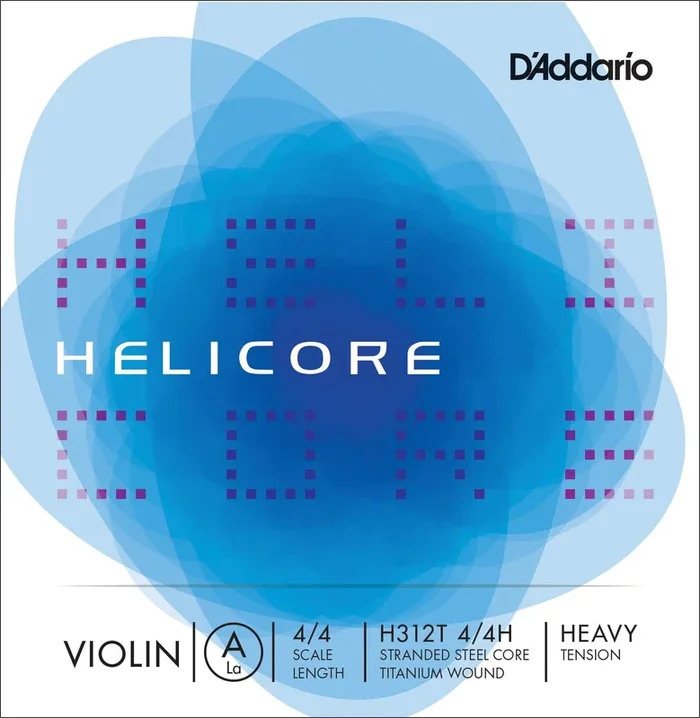 D’Addario Helicore Titanium-Wound Violin A String, 4/4 Scale, Heavy Tension