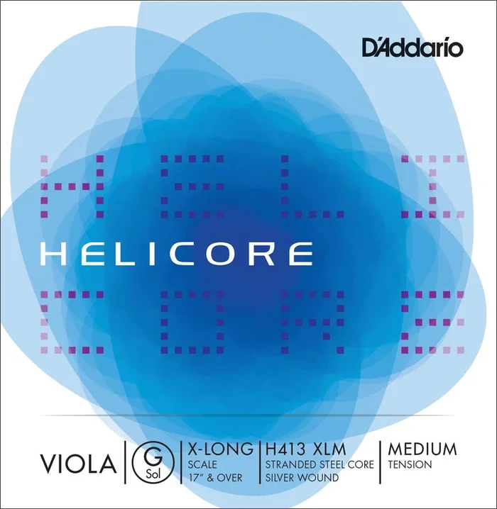 D’Addario Helicore Viola Single G String, Extra Long Scale, Medium Tension