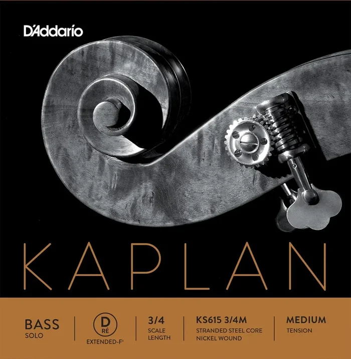 D’Addario Kaplan Solo Double Bass D-Ext String, 3/4 Scale, Medium Tension