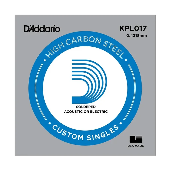 D’Addario KPL017 Soldered Twist Reinforced Single String, .017